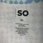 SO  XL Wavy Checkerboard Ruched Front Button Down Tee Mini Dress in  Light Blue Photo 6