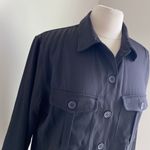 Max Studio Utility Shirt Womens Sz Large Black Camp Button Down New Photo 1