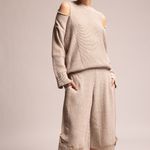 Stella McCartney  ORGANIC COTTON LINEN SWEATER SET SIZE MEDIUM TWILL NEUTRAL FALL Photo 1