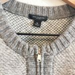 Ann Taylor  Cardigan Women Medium Gray Wool Blend Sweater Office classic preppy Photo 2