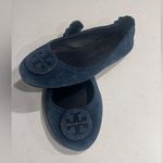 Tory Burch COPY - Women’s Minnie Travel Ballet Flat Suede Blue Size 6 M Photo 0