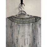 Soft Surroundings  Animal Print Gray Black Kimono OS One Size Chiffon Sheer Bling Photo 7