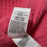 Lucky Brand Sweater Womens Small Bright Pink Fuzzy Eyelash Cable Knit V Neck Photo 3