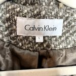 Calvin Klein  Wool Longline Tweed Full Zip Coat Large Photo 1