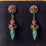 HEIDI DAUS Elegant Multicolor Drop Earrings Purple Photo 9
