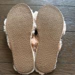 Anthropologie  Lexie Slippers Tan/light pink Plush Faux Fur M/L Photo 5