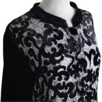 Chico's Chico’s Travelers Floral Velour Oriental Inspired Silk Blend Blouse Size 2 (L) Photo 3