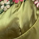 Floral Embroidered Green Slip Dress Photo 2