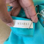 Meshki Astrella Neck Wrap Midi A Line Dress in Turquoise Photo 6
