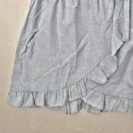 Madewell  | Chambray Light Blue Ruffle Wrap Skirt Meadow Short Cotton | Size 8 Photo 3