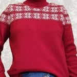 Breckenridge 58. red fair isle turtleneck sweater size xl Photo 0