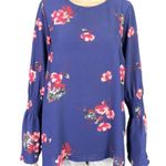Isabel Maternity Womens Floral Bell Sleeve Pullover Blouse Tunic Top XS Photo 1