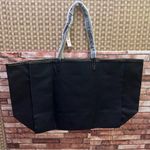 Victoria's Secret  Sequin Black and Pink Striped Tote Photo 5