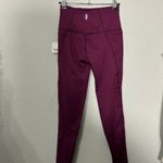 Free People  Movement High-Rise Ankle Solid Plie All Day Legging Purple Acai XS Photo 5