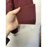 Vera Wang Simply Vera  Women's Lace Sweater, Size PXL, Burgundy, Long Sleeve Photo 4