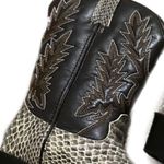 Durango Snakeskin Detailed Cowgirl Boots Short 5.5 Brown NWOB Photo 2