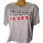 Friends Christmas Stockings Boxy Crop Tee Crewneck Gray L Size L Photo 0