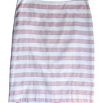 Talbots T5 Jacquard Striped Pencil Skirt Pink White 100% Cotton Classic 10 M Photo 0