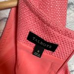 Talbots  Women Pink Tweed V-Neck business Sheath Sleeveless Dress‎ size 8 Photo 5