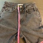 ZARA  90s Black Rigid Tapered Mom Jeans Sz 4 Y2K Minimalist Denim High Rise Emo Photo 8