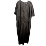 Eileen Fisher Tencel & Organic Linen Slub Jumpsuit Size XL V Neck Short Sleeve Photo 2