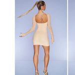 Oh Polly Size 4  St. Germain‎ Mini Dress Embellished Long Sleeve Sand color Photo 1