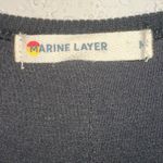 Marine layer  Lexi Rib Long Sleeve Midi Dress Black Photo 5