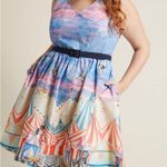 Modcloth Circus Cats Sleeveless A-Line Dress Size XS Photo 1