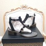 Charles David Charles by  Calvin Block Heel Black Gladiator Sandals Photo 0