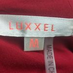 Luxxel Strapped Keyhole Front Burgundy Wide Leg Belted Elastoc Jumpsuit M Photo 10