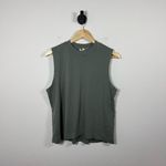 Pact Women’s Organic Airplane Mock Neck Shell in Castor Green Size L Photo 2