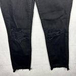 J Brand  Mid-Rise Straight Crop Dark Wash Black Distressed Jeans Size 24 (24x25) Photo 2