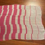 What Goes Around Comes Around 100% Silk Pink and White Stripe Design Scarf 13 x 60 Photo 1