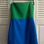 Blue And Green Mini Dress Photo 0