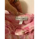 Fashion Bug Cinched waist pink plaid Tank Top size large Photo 4