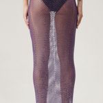 Nasty Gal Purple Diamante Maxi Skirt Photo 1