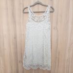 LC Lauren Conrad Lauren Conrad Womens Crochet Dress Size L Ivory Coastal Boho Romantic Cottage Photo 3
