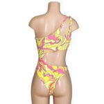 frankie's bikinis NEW  Makie Terry One Piece Swim, Peace Terry, XS Photo 8