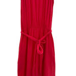 Evereve  Pink‎ Gauze Cotton Midi Sundress Small Adjustable Straps Tie Waist Photo 0