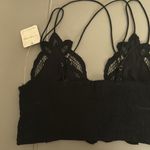 Free People NWT Black Lace All Yours Bralette Wireless Lined Crop Top Sz Small Photo 4
