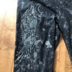 Paris Angel Black high waisted Leggings with Jeweled Wings gray size XL Photo 5