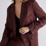 Free People Jay Blazer, Bitter Chocolate, Size S (Oversized Fit) $228 Photo 0