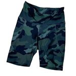 Old Navy Active PowerSoft Green Camo Biker Shorts size Small Photo 0