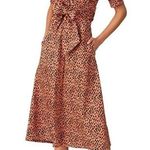 Love, Whit by Whitney Port Dotted Puffed Sleeve Dress Size S Button up Midi Photo 0