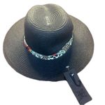 Ed Hardy NWT Black Straw Hat Y2K Rock Fairy Grunge Boho-Chic Whimsigoth Punk NEW Photo 0