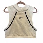 Nike  AIR SPORTSWEAR WHITE  SLEEVELESS DRI FIT CROP PULLOVER HOODIE SIZE M Photo 0