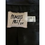 Princess Polly Women's Black Long Sleeve Faux Leather Vegan Shirt Jacket Size 4 Photo 3