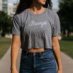 NWT Barry's Heather Gray Crop Top Large Photo 0