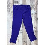 Athleta NWT Ruched OC Kama Iris Blue Organic Cotton Capri Cropped Pants sz XS Photo 1