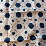 Vera Neuman Vintage Polka Dot Silk Scarf Navy Red White Black Photo 2